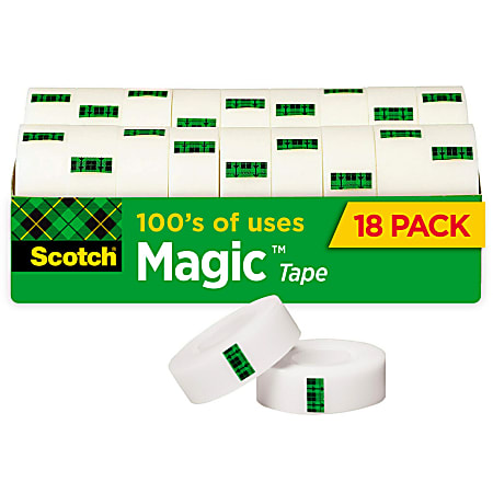 Scotch Magic Invisible Tape 34 x 1000 Clear Pack of 18 rolls - Office Depot